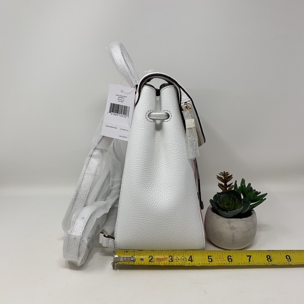 Kate Spade Leila Stripe Canvas MD Flap Backpack - Picture 3 of 10